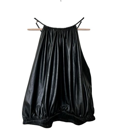 Theory Women's Black Halter Neck Gathered Camisole Blouse Top Size M - Picture 3 of 8